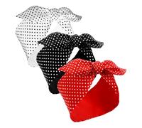 AYNKH - Lote de 3 piezas para mujer, diseño vintage de punto de bohemio Bowknot polknot, vendimia de púas, diadema de conejo para el pelo