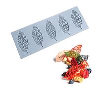 AYNKH Molde de silicona con forma de hojas, herramientas de decoración para pasteles, caramelos, piruletas, para hornear, se utiliza para dar forma a pasta de azúcar derretida, chocolate, fondant,