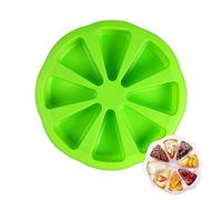 AYNKH Moldes de silicona para hornear, molde triangular de 8 porciones, molde para rebanadas de pizza, molde antiadherente, resistente al calor, herramienta de horneado para chocolate, brownies,
