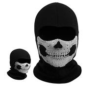AYNKH Pasamontañas de Calavera, Máscara Fantasma y Balaclava, Máscara de Cara Completa, Negro, Talla Única - para Bicicleta, Monopatín, Esquí, Cosplay