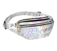 AYNKH Riñonera brillante, riñonera holográfica, moda retro vintage, accesorios de disfraces, traje de fiesta de carnaval