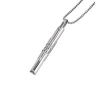 AYNKH Summer Breathe Necklace, Collar Anti Stress de Acero Inoxidable para el Alivio del Estrés y la Ansiedad y la Relajación, Collar Regalo para Hombres y Mujeres