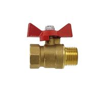 AYNRJKKX 1/4 quot; 3/8 quot; 1/2 quot; 3/4 quot; Válvula de Bola de Cierre de latón bidireccional, Rosca Hembra a Macho BSP con Mango for Combustible, Gas, Agua, Aceite, Aire, 1 Uds.(0.5 Inch)