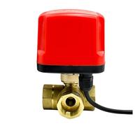 AYNRJKKX Válvula de Bola motorizada Impermeable 3 vías DN40, latón, Hilos y 2 Controles, con Motor metálico Alto par(T TYPE-12VDC-CR02)