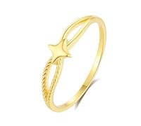 Ayoiow Alianzas de boda de oro de 18 quilates para parejas, anillo de compromiso vintage de oro amarillo infinito sin piedras preciosas para ella, 9K/14K/18K | Talla H 1/2-V 1/2, Q 1/2, Oro amarillo