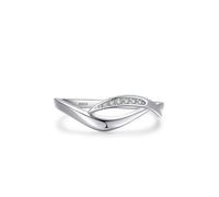 Ayoiow Anillo de plata de ley 925 con circonita cúbica, cruz de arco de plata, circonita cúbica grande, anillo de boda para novia, esposa, ella, talla J 1/2-R 1/2, adecuado para cumpleaños, L 1/2