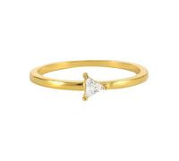 Ayoiow Anillo para mujer, oro 585, corte triangular, blanco, moissanita, anillo de compromiso, anillo de oro 45 (14,3) - 62 (19,7)