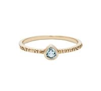 Ayoiow Anillos de compromiso de oro de 18 quilates, topacio grabado Just Be Yourself, anillos de amistad para mujer, oro amarillo de 9 quilates, 14 quilates, 18 quilates, talla H 1/2-V 1/2, U 1/2