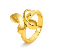 Ayoiow - Joyería de acero inoxidable para mujer, diseño de lazo anillo, talla 52-67, 52, Acero inoxidable, Ninguna piedra preciosa