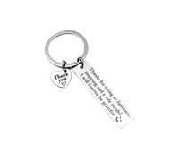 Ayoiow Llavero para hombre, corazón grabado Thanks for Being so Fantastic Llavero Plata Acero Inoxidable Llavero, Acero inoxidable