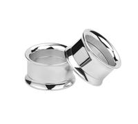 Ayoiow - Lote de 2 unidades de túnel dilatador de oreja, acero, plata y dilatador, 2 - 30 mm, Acero inoxidable