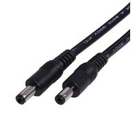 AYPOHU Cable adaptador DC5521 a DC5521 de 18 AWG DC5,5 mm x 2,1 mm macho a adaptador de fuente de alimentación macho para luz LED
