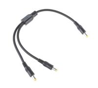 AYPOHU Cable divisor multiuso DC5521/DC5525 Y, 1 macho a 2 machos, cable de 5,5 x 2,1 mm, 5,5 x 2,5 mm, para cámaras y routers