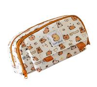 AYPOHU Capybaras - Estuche portátil de lona para lápices, elegante solución de almacenamiento de accesorios de escritorio para estudiantes y artistas