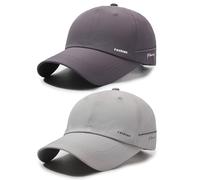 AYPOW 2 Packs Gorra de Béisbol Ligera para Hombre, Gorra Running de Secado Rápido y Protección UV, Plegable Lavable Viseras Transpirable Solar Sombrero de Verano al Aire Libre con Hebilla Ajustable