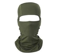 AYPOW Balaclava mascarilla Facial, Suave, Multiusos, a Prueba de Viento, Motocicleta, Ciclismo, Capucha táctica, máscara elástica de esquí, pasamontañas, Sombrero, Forro para el Casco(Ejercito Verde)