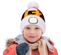 AYPOW Niños LED Gorro con Luz, Linterna Frontal LED Recargable por USB Faros Manos Libres, Sombreros Gorros Invierno Cálido Punto con Antorcha, Regalos para Niños Niñas Correr Senderismo Acampar