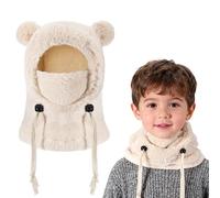 AYPOW Pasamontañas Térmico de Invierno Niños 3-10, Multifuncional Prueba de Viento Ajustable Máscara De Esquí, Cálido Forro Polar Sombreros Gorro con Calentador de Cuello Mascarilla para Niños Niñas