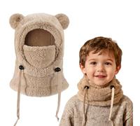 AYPOW Pasamontañas Térmico de Invierno Niños 3-10, Multifuncional Prueba de Viento Ajustable Máscara De Esquí, Cálido Forro Polar Sombreros Gorro con Calentador de Cuello Mascarilla para Niños Niñas