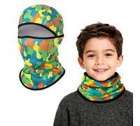 AYPOW Pasamontañas Térmico de Invierno Niños 4-8, Multifuncional Camuflaje Cálido Forro Polar Máscara De Esquí Ciclismo, Sombreros Gorro Calentador de Cuello Mascarilla para Niños Niñas