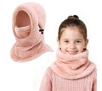 AYPOW Pasamontañas Térmico de Invierno Niños 4-9,Multifuncional Prueba de Viento Ajustable Máscara De Esquí Ciclismo,Sombreros Gorro Forro Polar Cálido,Calentador de Cuello Mascarilla para Niños Niñas