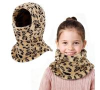 AYPOW Pasamontañas Térmico de Invierno Niños 4-9,Multifuncional Prueba de Viento Ajustable Máscara De Esquí Ciclismo,Sombreros Gorro Forro Polar Cálido,Calentador de Cuello Mascarilla para Niños Niñas