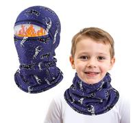 AYPOW Pasamontañas Térmico de Invierno Niños, Multifunción Prueba de Viento Forro Polar Cálido Máscara de Esquí Ciclismo Sombreros Gorro con Calentador de Cuello, Mascarilla para 4-10 Años Niños Niñas