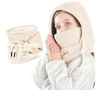 AYPOW Pasamontañas Térmico Invierno Niños 4-10 años, Multifuncional Cálido Prueba de Viento Máscara De Esquí Ciclismo, Sombreros Gorro de punto Forro Polar Calentador de Cuello, Mascarilla Niños Niñas