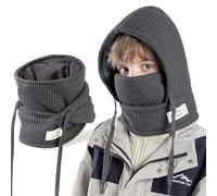 AYPOW Pasamontañas Térmico Invierno Niños 4-10 años, Multifuncional Cálido Prueba de Viento Máscara De Esquí Ciclismo, Sombreros Gorro de punto Forro Polar Calentador de Cuello, Mascarilla Niños Niñas