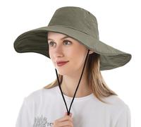 AYPOW Sombrero de Sol para Mujer Verano, Protección UV Sombrero ala Ancha para Playa Impermeable, Plegable Transpirable Safari Gorro Pescador Bucket Hat Al Aire Libre Camping Senderismo Caza