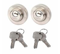 AYR 10353 Picaportes y cerraduras para puertas. Sistema CLOSE sobre manillas con roseta, Níquel satinado, 51mm de diámetro