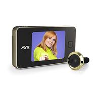 AYR 752 - Mirilla Digital 3,2" con Visión 105°, Sensor 0,3 MP | Seguridad Inteligente y Uso Sencillo | para Puertas 38-110 mm | Alimentación 2×AAA | Acabado níquel Mate/latón