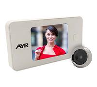 AYR 752 Mirilla Digital Puerta con Pantalla LCD de 3.2" Blanco y Cromo | Mirilla puerta blanco cromo, puertas 38-110 mm, 2 pilas AAA incluidas, niños y mayores, visión 105°