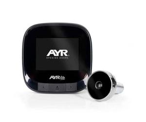 AYR Lite 9001 Mirilla Digital Puerta Batería Recargable Negro Cromo | Mirilla digital batería 600 mAh recargable, almacena fotos, puertas 35-120 mm, pantalla LCD 2.4", 90°