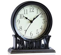 AYRELY Reloj de Escritorio Vintage silencioso sin tictac, Esfera de 6.5 Pulgadas, Reloj de Mesa Decorativo Familiar, Relojes de Mesa Retro para Sala de Estar, Dormitorio, Estante, decoración de