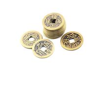 Ayrsjcl 10pcs / Set Chino Feng Shui Monedas Latón para Riqueza Y Éxito Afortunado Monedas Chinas Decoración del Hogar