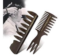 Ayrsjcl 2 Unids Los Dientes Anchos Peine Hombres Estilo Peine Conjunto Hombre Herramienta Peluquería Ondulada Peine Largo para Todos Los Tipos Cabello