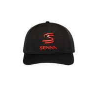 Ayrton Senna F1 - Sombrero de pico curvado con relieve (negro)
