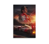 Ayrton Senna - Póster de The Greatest Racer, pintura artística para pared, lienzo para colgar, ideal para decoración del hogar, 20 x 30 cm