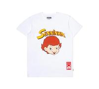 Ayrton Senna Senninha Face Graphic Tee - Camiseta de algodón pesado BCI, 220 g/m², estampado abombado F1 Motorsport, Blanco, XXL