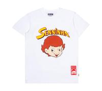 Ayrton Senna Senninha Face Graphic Tee - Camiseta de algodón pesado BCI, 220 g/m², estampado abombado F1 Motorsport