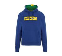 Ayrton Senna - Sudadera con capucha con logotipo - Hombre - Azul marino, azul, XS