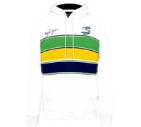Ayrton Senna - Sudadera con capucha para hombre, color blanco, blanco, M