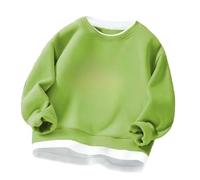 AYSDSKI Sudaderas adolescentes niñas niños cuello redondo suéter monocolor cálido manga larga camiseta de manga larga top sin capucha niños casual suéter otoño invierno deporte blusa top 2-13 años