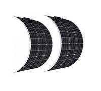Aysolar 200W 12V Placa Solar Flexible 2 * 100W Panel Solar Monocristalino para Cargar 12V/24V Bateria, Autocaravana, Caravana, Barcos, Techos, Casa,Remolques,Superficies Irregulares