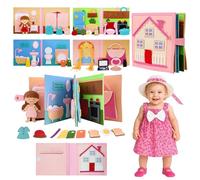 AYSOW Libro Sensorial de Tela para Niños 1, 2, 3, 4, 5, 6 Años,Actividades Montessori 3D,Juguetes Niños 1 Año Libro Interactivo,Juego Sin Pantallas,Aprender Jugando Vestir, (Blue)