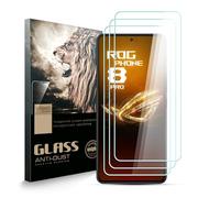 AYSOW Protector de pantalla de vidrio templado para Asus ROG Phone 8 Pro, Premium Glass 0.3mm 9H Dureza 2.5D Film, Anti arañazos, Protector de pantalla para Asus ROG Phone 8 Pro[Pack de 3]