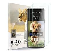 AYSOW Protector de Pantalla de Vidrio Templado para Sony Xperia 5 III 5G Película de Vidrio Premium 0.3mm 9H Dureza 2.5D, Anti Arañazos, Sin Burbujas 3 Piezas