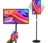 AYSTekMann Pantalla de señalización Digital de 15.6 Pulgadas, Pantalla táctil LCD interactiva para Interiores, quiosco de Publicidad Comercial, Reproductor Multimedia de Video Inteligente, Ultrafino,