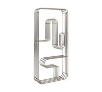 AYTM Estante de pared rectangular Curva Plata